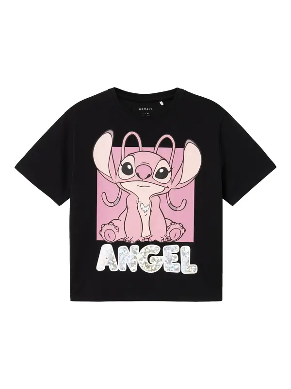 NAME IT NAME IT Majica 'NKFNyri Stitch'  roza / pitaja / črna / bela