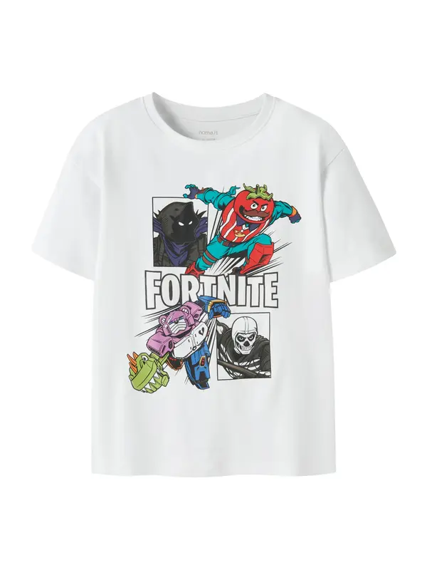 NAME IT NAME IT Majica 'NKMAmbrose Fortnite'  lila / rdeča / črna / bela