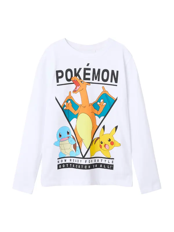 NAME IT NAME IT Majica 'NKMAst Pokemon'  rumena / oranžna / črna / bela
