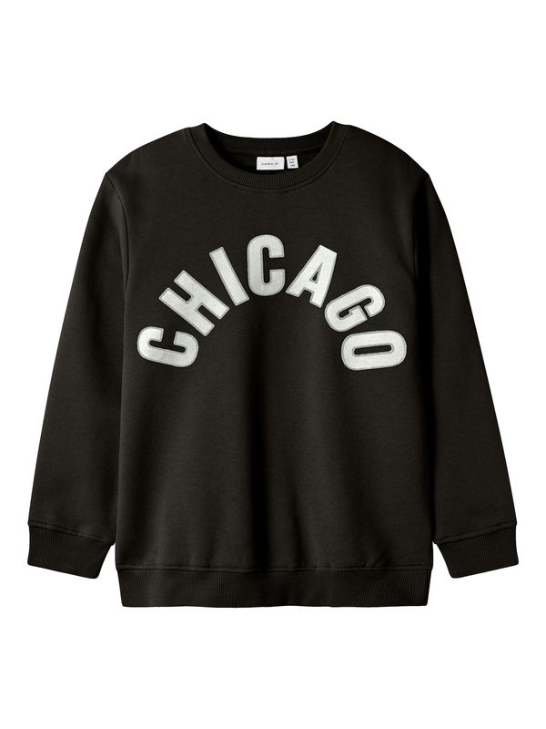 NAME IT NAME IT Majica 'NKMBIFINN'  črna / bela