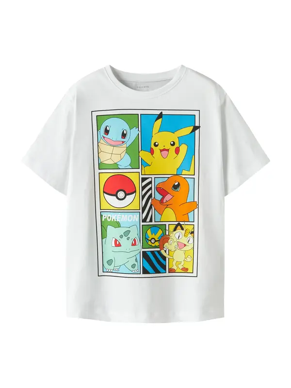 NAME IT NAME IT Majica 'NKMDAMS POKEMON'  modra / rumena / oranžna / bela