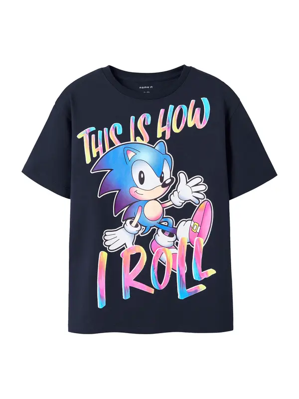 NAME IT NAME IT Majica 'NKMDarius Sonic'  svetlo modra / temno modra / svetlo roza / bela