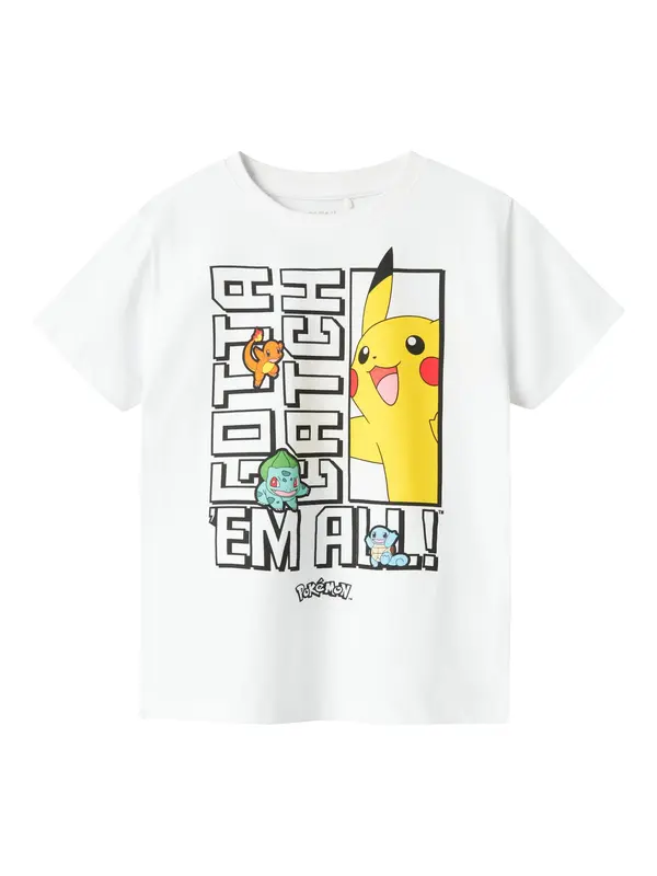 NAME IT NAME IT Majica 'NKMFlame Pokemon'  turkizna / rumena / črna / bela