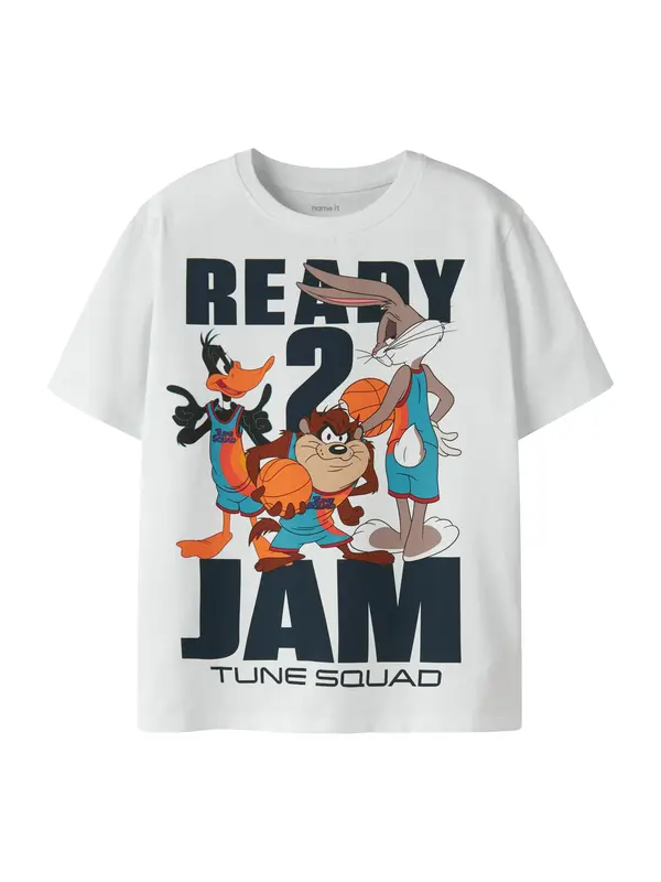 NAME IT NAME IT Majica 'NKMFLY SPACEJAM'  cijansko modra / oranžna / črna / bela