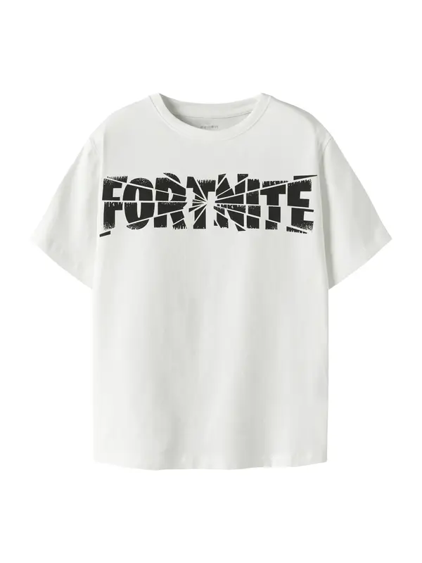 NAME IT NAME IT Majica 'NKMJAMBA FORTNITE'  črna / bela