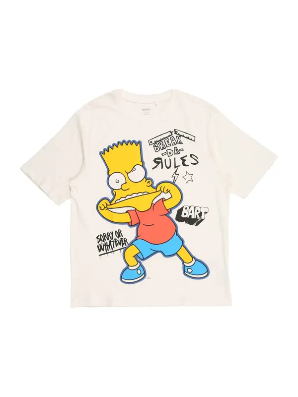 NAME IT NAME IT Majica 'NKMJUDA SIMPSONS'  svetlo modra / rumena / bela