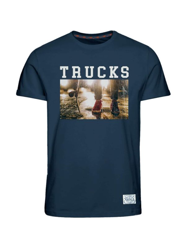 NAME IT NAME IT Majica 'NKMLABAKKA'  mornarska / gorčica / rdeča / bela