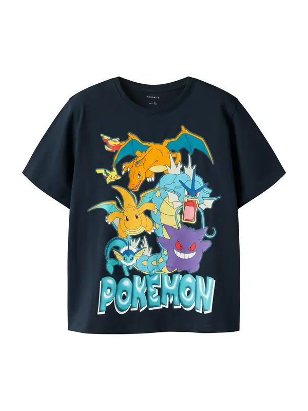 NAME IT NAME IT Majica 'NKMMajo Pokemon'  mornarska / svetlo modra / svetlo lila / oranžna