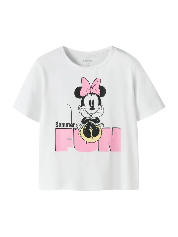 NAME IT NAME IT Majica 'NMFAKAJA MINNIE'  roza / črna / bela