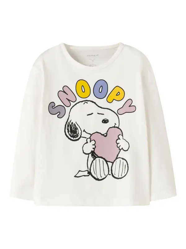 NAME IT NAME IT Majica 'NMFDREMA SNOOPY'  rumena / mauve / črna / bela