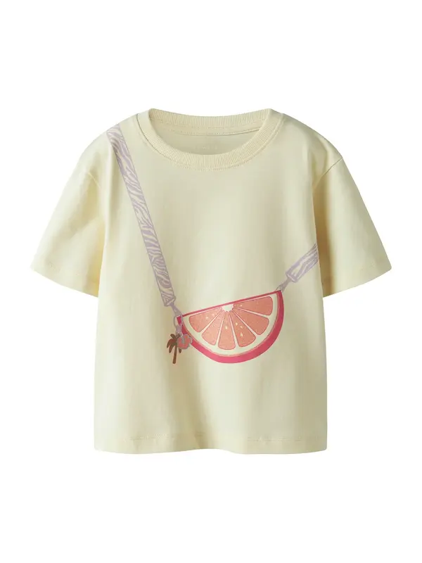 NAME IT NAME IT Majica 'NMFJaney'  pastelno rumena / majnica / temno oranžna / fuksija