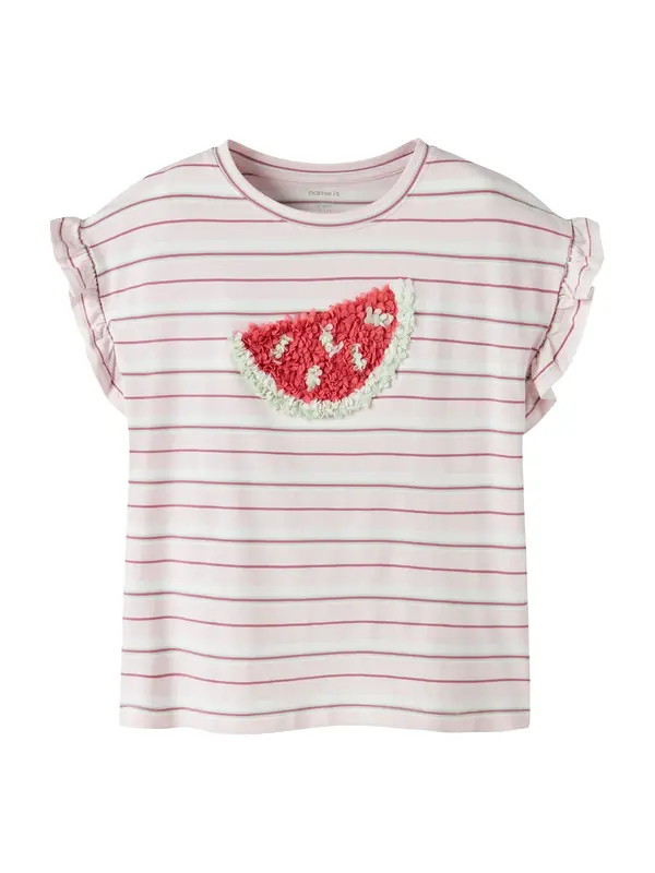 NAME IT NAME IT Majica 'NMFJOTRUM'  rosé / pastelno roza / rdeča / bela