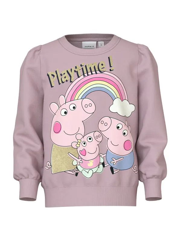 NAME IT NAME IT Majica 'NMFNori Peppa'  svetlo bež / svetlo modra / pastelno rumena / majnica / roza