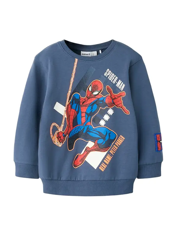 NAME IT NAME IT Majica 'NMMALBIE SPIDER'  modra / safir / temno rdeča / bela