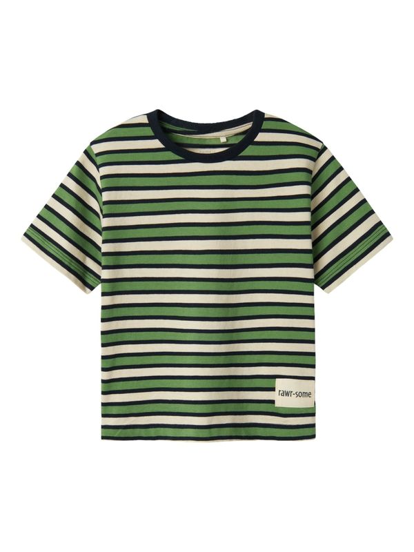 NAME IT NAME IT Majica 'NMMBELANDO'  bež / zelena / črna