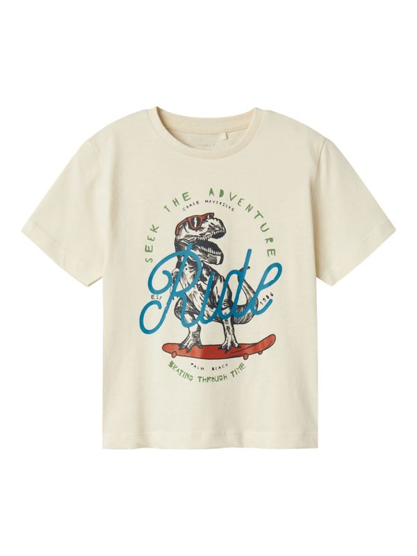 NAME IT NAME IT Majica 'NMMBENNIBO'  ecru / modra / rdeča / črna