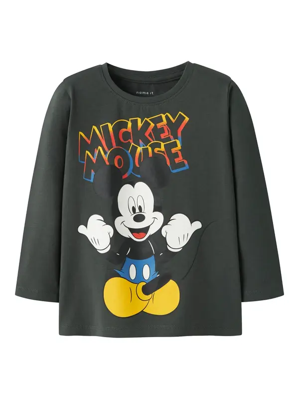 NAME IT NAME IT Majica 'NMMDAZE MICKEY'  rumena / antracit / črna / bela