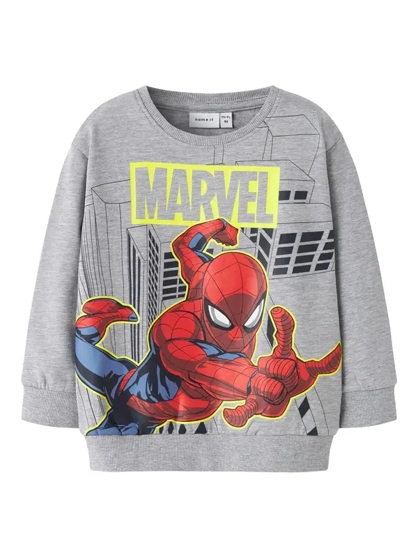 NAME IT NAME IT Majica 'NMMDION SPIDER'  temno modra / rumena / pegasto siva / rdeča