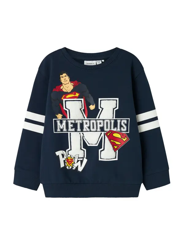 NAME IT NAME IT Majica 'NMMJASP SUPERMAN'  mornarska / rumena / rdeča / bela