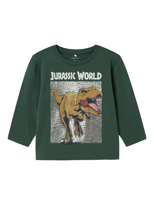 NAME IT NAME IT Majica 'NMMJurassic World'  umbra / jelka / črna / off-bela