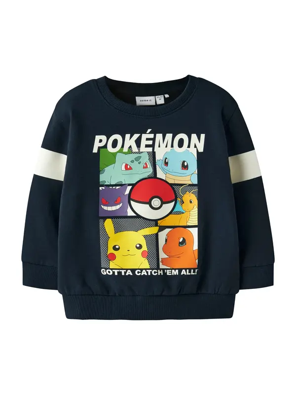 NAME IT NAME IT Majica 'NMMJussy Pokemon'  mornarska / rumena / zelena / oranžna