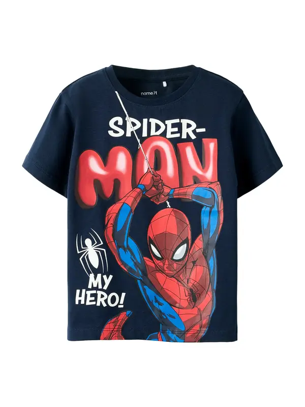 NAME IT NAME IT Majica 'NMMMarvin Spider'  modra / mornarska / rdeča / bela