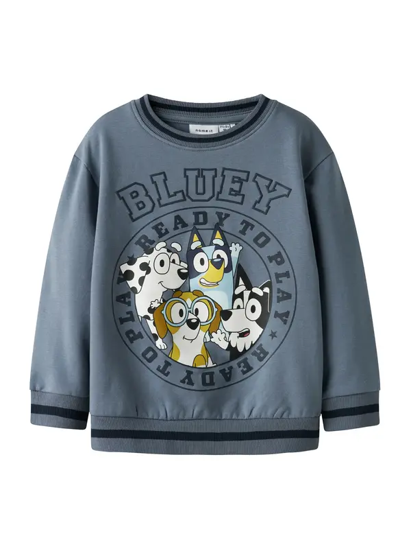 NAME IT NAME IT Majica 'NMMNIMBU BLUEY'  mornarska / golobje modra / svetlo modra / bela