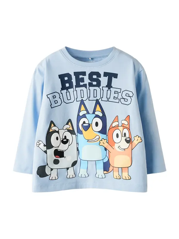 NAME IT NAME IT Majica 'NMMODIN BLUEY'  modra / svetlo modra / oranžna