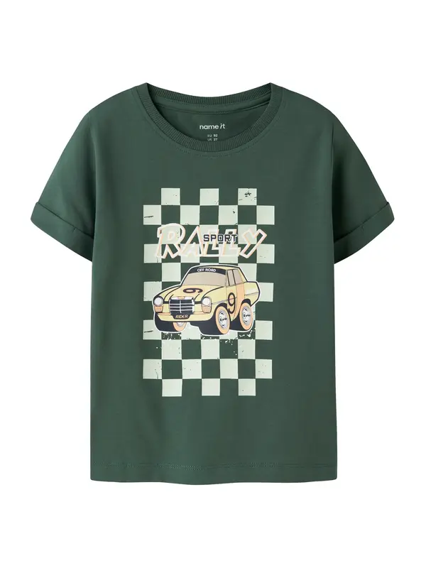 NAME IT NAME IT Majica 'NMMVux'  svetlo rumena / temno zelena / črna / bela