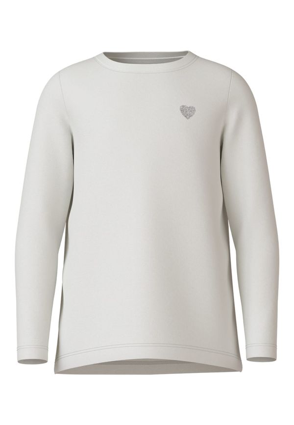 NAME IT NAME IT Majica 'VIOLINE'  srebrna / bela