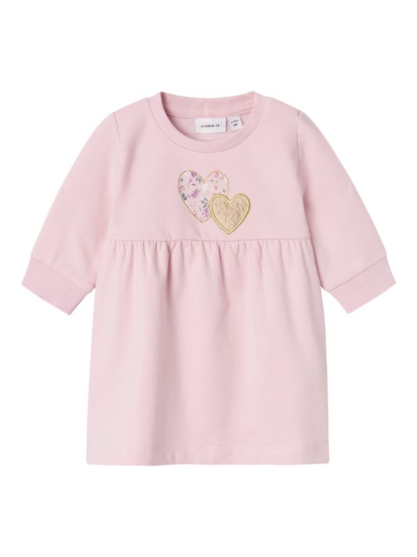 NAME IT NAME IT Obleka 'NBFSinda'  zlata / roza / bela