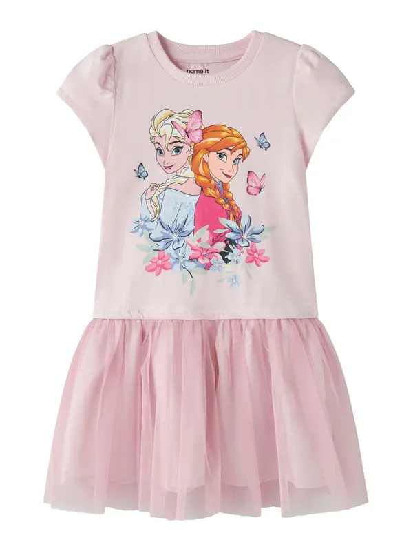 NAME IT NAME IT Obleka 'NMFMemma Frozen'  svetlo modra / temno oranžna / roza / roza