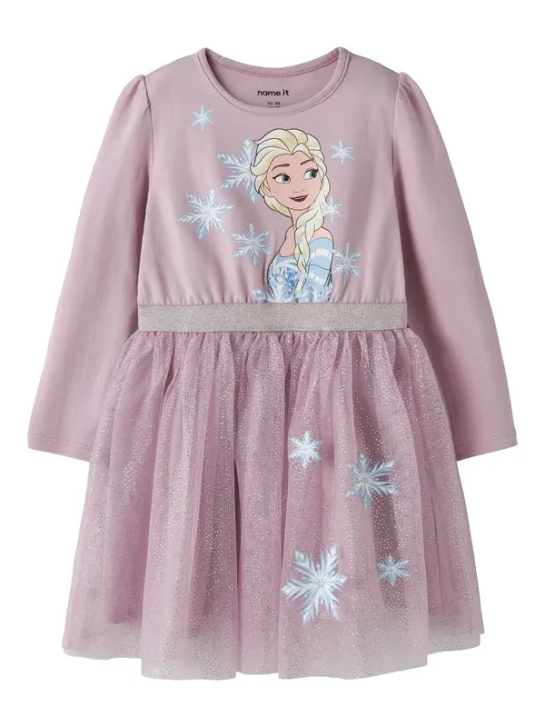 NAME IT NAME IT Obleka 'NMFOsimi Frozen'  bež / svetlo modra / sivka / bela