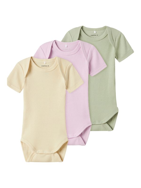 NAME IT NAME IT Pajac/bodi  chamois / zelena / majnica