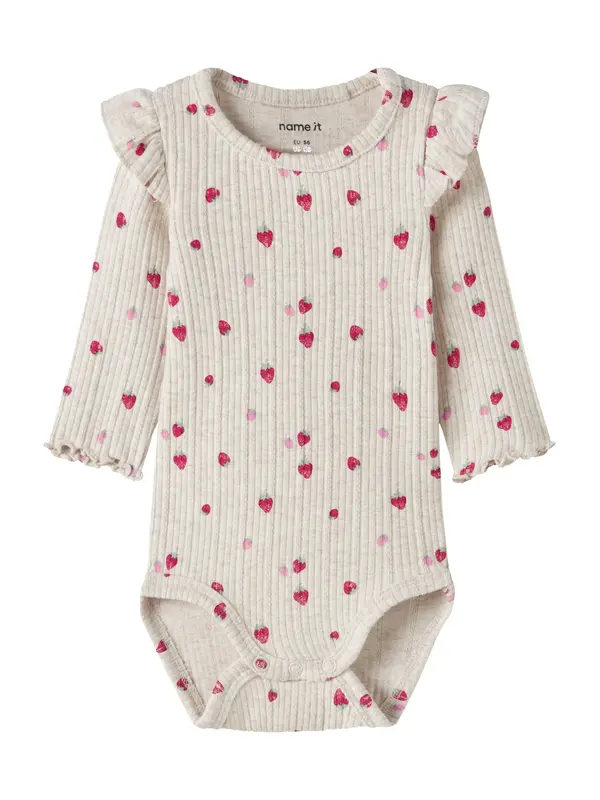 NAME IT NAME IT Pajac/bodi 'NBFJelly'  kit / pastelno zelena / magenta / rosé