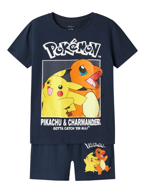 NAME IT NAME IT Pižama 'NKMFUX POKEMON'  mornarska / rumena / oranžna / bela