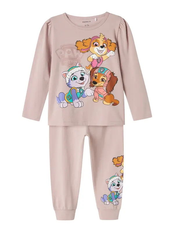 NAME IT NAME IT Pižama 'NMFADAS PAWPATROL'  rjava / majnica / mauve / bela
