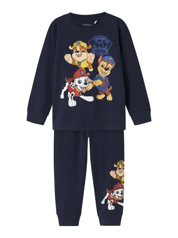 NAME IT NAME IT Pižama 'NMMARLO PAWPATROL'  nočno modra / rjava / rumena / bela