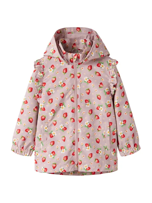 NAME IT NAME IT Prehodna jakna 'NMFMaxi'  zelena / mauve / rdeča / bela