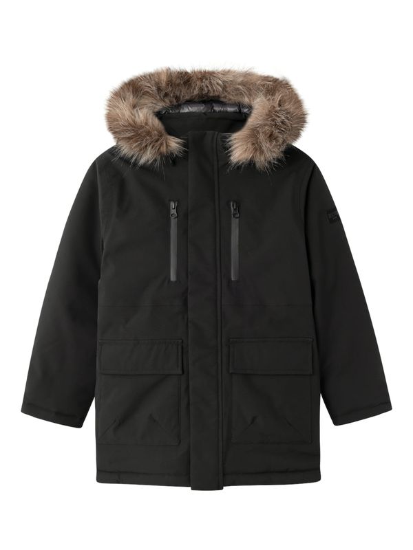 NAME IT NAME IT Prehodna jakna 'OSLO05'  pikčasto rjava / črna