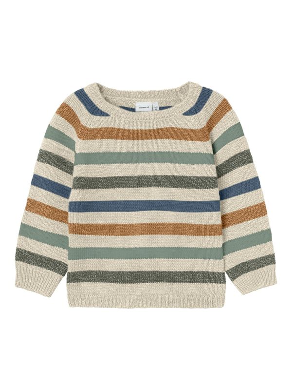NAME IT NAME IT Pulover 'NBMOSOMME'  bež / marine / temno zelena / temno oranžna