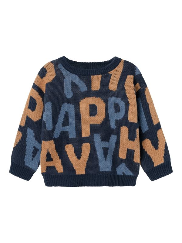 NAME IT NAME IT Pulover 'NMMOBOG'  dimno modra / safir / oranžna