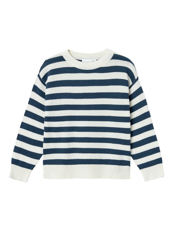 NAME IT NAME IT Pulover 'Viranja'  nočno modra / bela