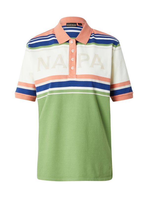 NAPAPIJRI NAPAPIJRI Majica 'AULLA'  encijan / jabolko / losos / bela