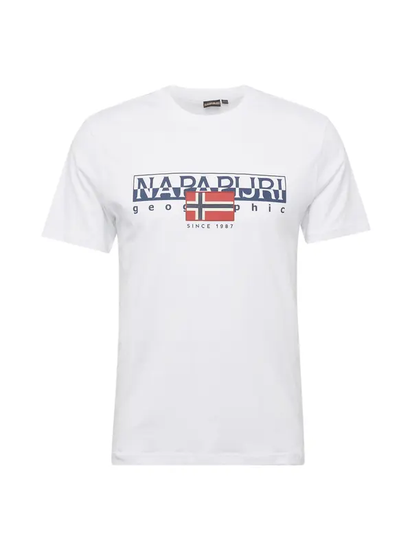 NAPAPIJRI NAPAPIJRI Majica 'S-Aylmer'  kremna / marine / brusnica / bela