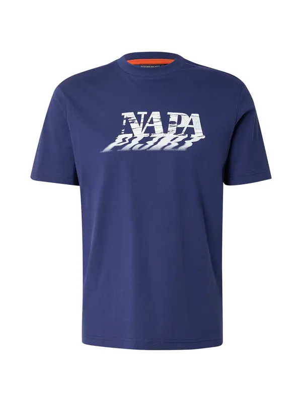 NAPAPIJRI NAPAPIJRI Majica 'S-LODESTAR'  temno modra / bela