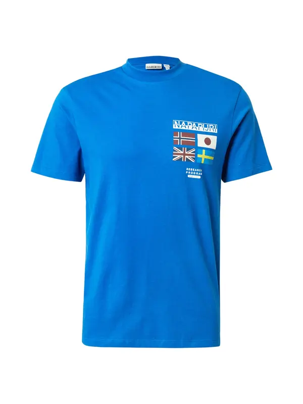 NAPAPIJRI NAPAPIJRI Majica 'SERE'  marine / azur / vinsko rdeča / bela
