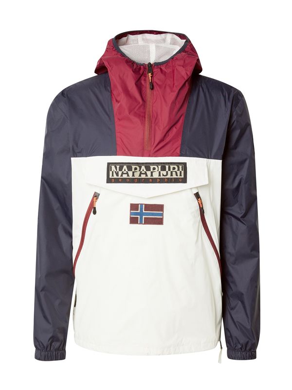 NAPAPIJRI NAPAPIJRI Prehodna jakna 'RAINFOREST'  marine / encijan / krvavo rdeča / off-bela