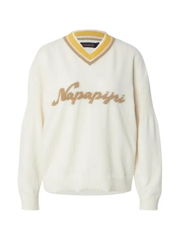 NAPAPIJRI NAPAPIJRI Pulover 'D-MALEZ'  kamela / svetlo bež / limona