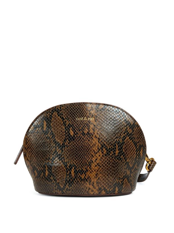 Nat&Nin Nat&Nin Torba za čez ramo 'Poppy'  rjava / temno rjava / črna